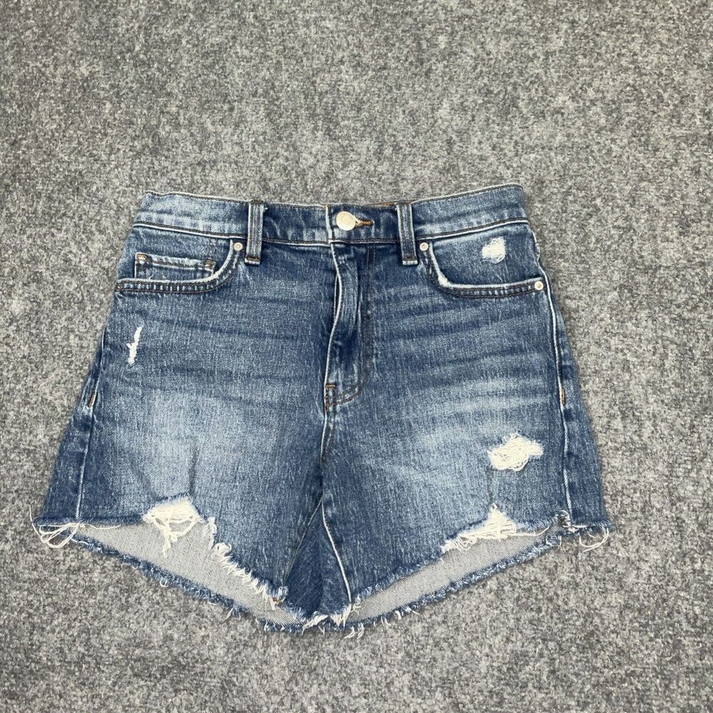 Hudson Shorts Womens Size 24 Blue Denim Cut Off  Devon Destructed Star